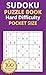 Sudoku Pocket Sized Puzzle Book - Hard Difficulty - Solutions Included: Attention and Cognitive Stimulation, On the Go