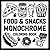 Food & Snacks Monochrome Coloring Book: 50 Tasty Treats, Desserts, Drinks, Fruits, and More Designs for Relaxing Monochrome Coloring for Adults, Teens, and Seniors with One Black Pen for Stress Relief