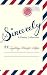 Sincerely: A Poetry Collection