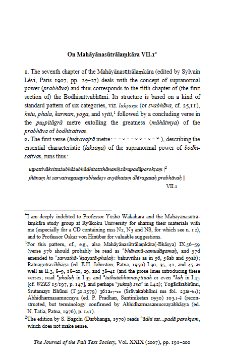 On Mahāyānasūtrālaṃkāra VII.1 (ebook)