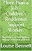 More Than a Job - Children’...