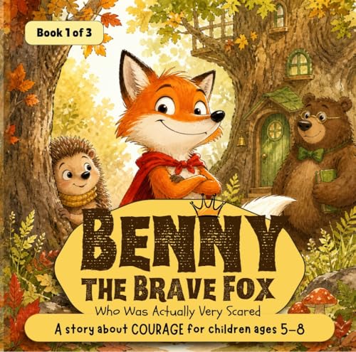 Benny the Brave Fox Who Was Actually Very Scared: A Funny Picture Book About Courage and Friendship for Kids Ages 5-8 (Whispering Wood School 1)