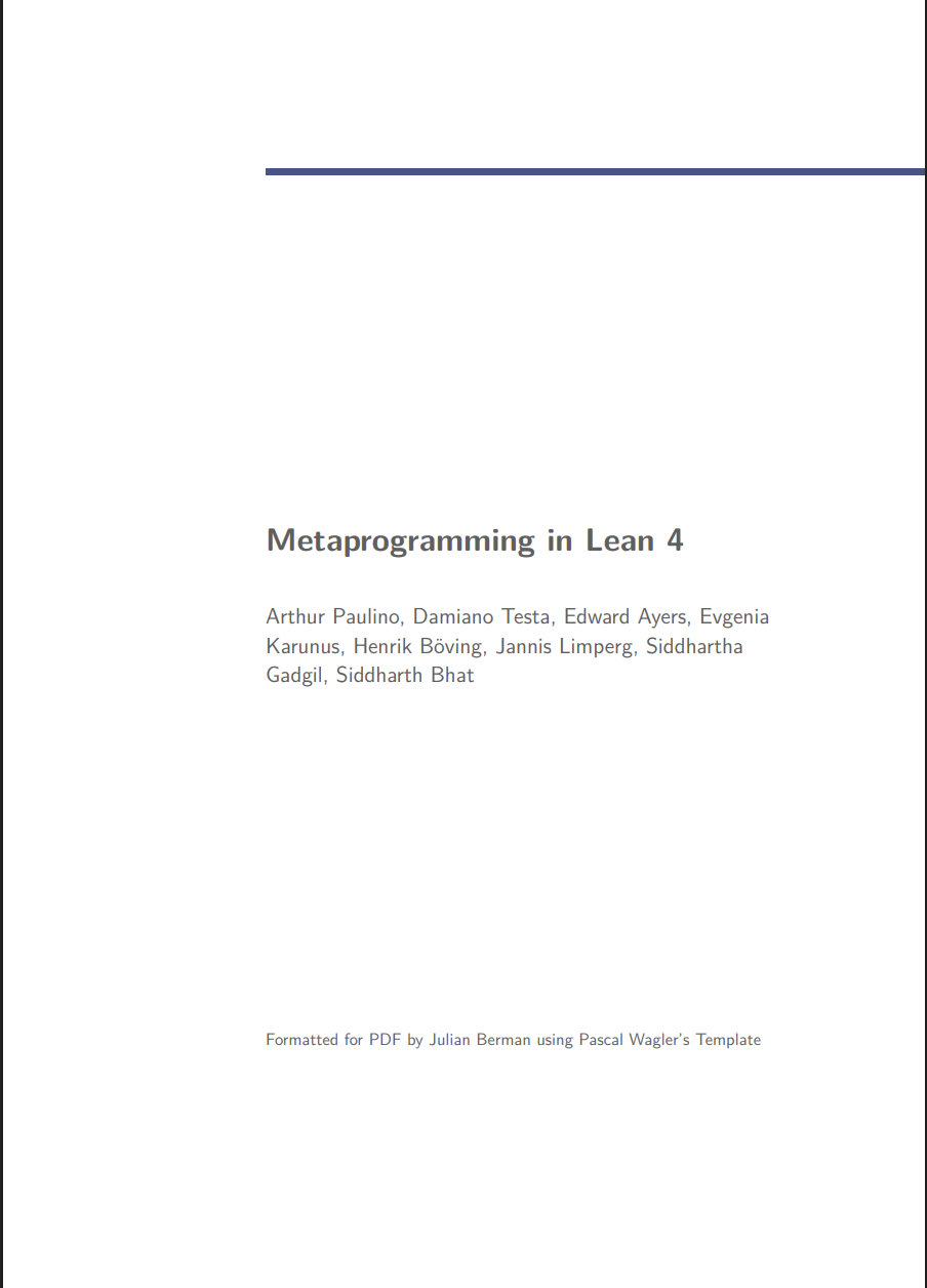 Metaprogramming in Lean 4