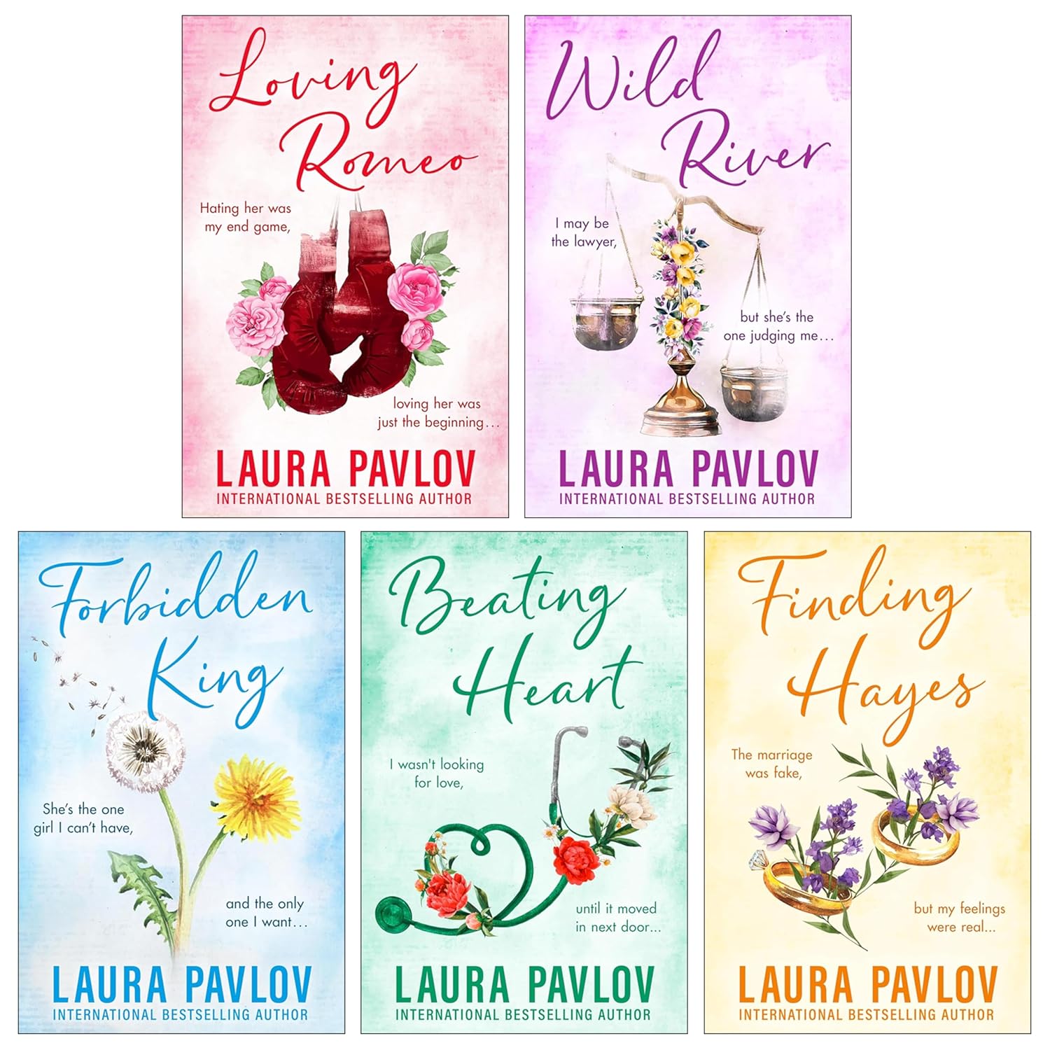 Magnolia Falls Series: 5 Books Collection Set (Loving Romeo, Wild River, Forbidden King, Beating Heart & Finding Hayes)