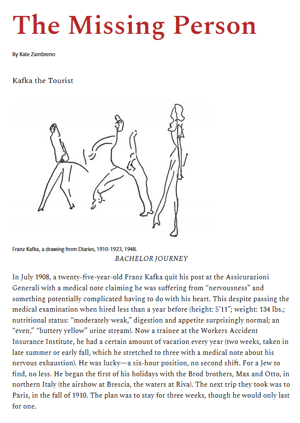 The Missing Person: Kafka the Tourist (ebook)