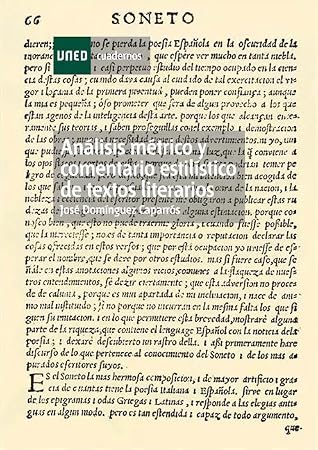 Análisis métrico y comentario estilístico de textos literarios