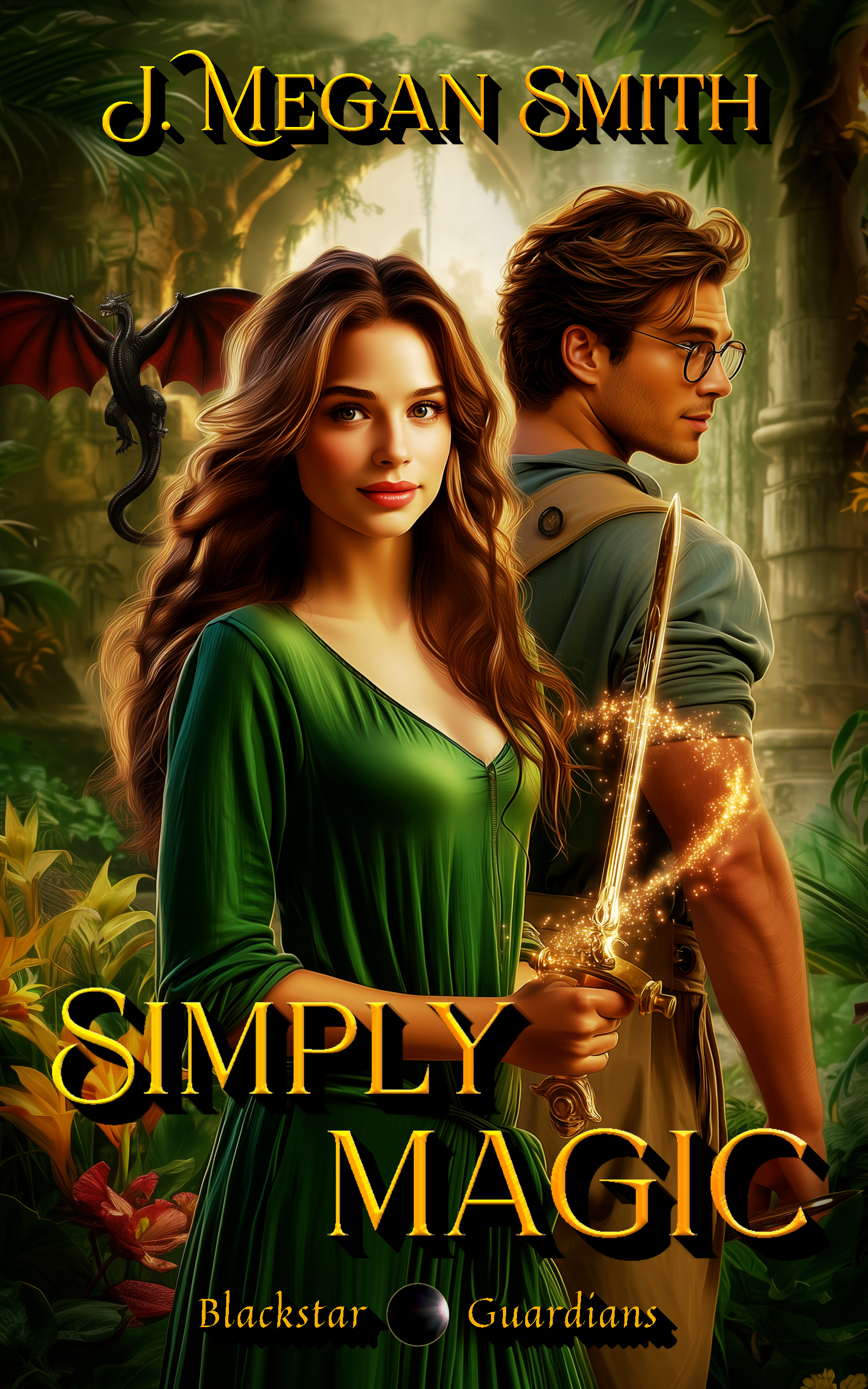 Simply Magic: A Light Paranormal Romance with humor, heart, and a swirl of magic: Blackstar Guardians Book 5