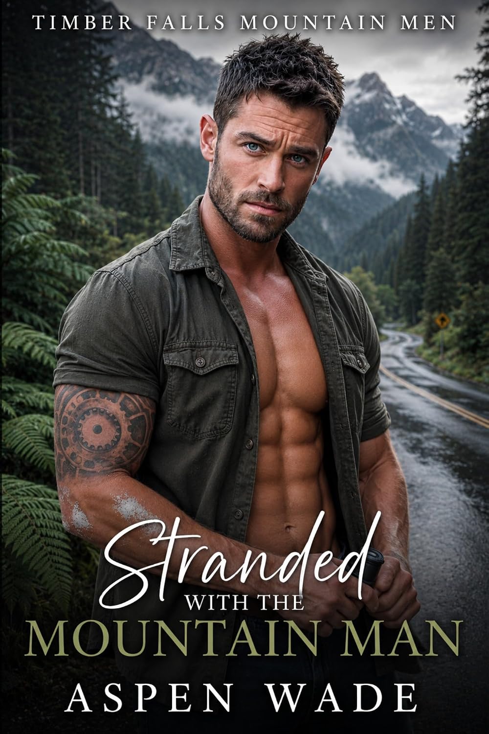 Stranded with the Mountain Man: A Grumpy-Sunshine Small Town Romance (Timber Falls Mountain Men Prequel)