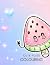 kids cute food colouring book
