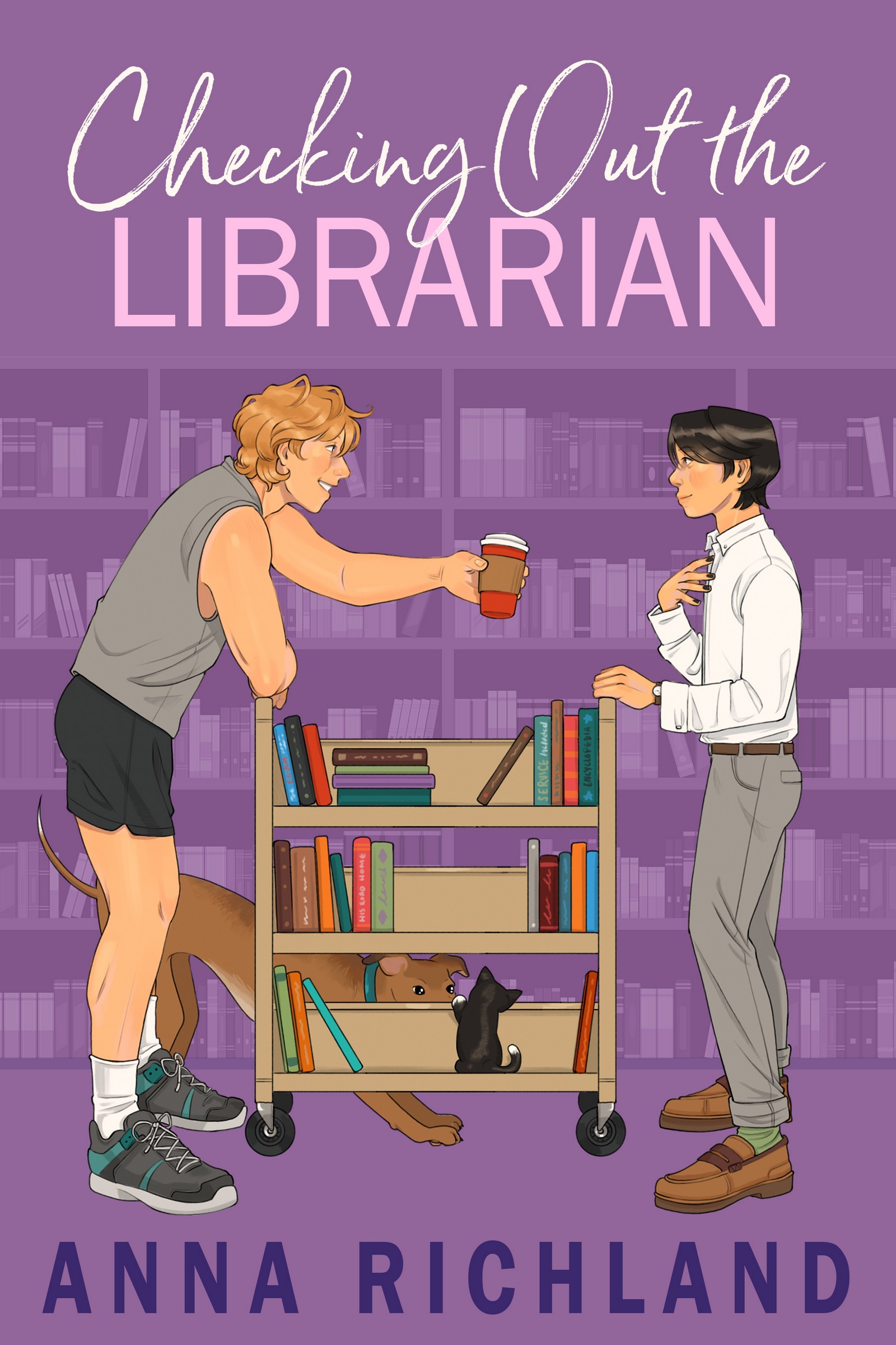 Checking Out the Librarian: An Opposites Attract, Golden Retriever x Black Cat MM Gay Romance