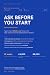 Ask Before You Start: The P...
