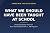 Teen To adult - what we sho...