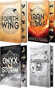 The Empyrean Wing and Claw Series 4-Book Collection: Fourth Wing, Iron Flame, Onyx Storm, Threshing Day by Rebecca Yarros