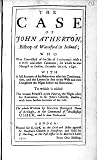 The case of John Atherton, Bishop of Waterford in Ireland; wh... by Nicholas. Bernard