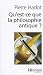 Qu'est-ce que la philosophie antique ? by Pierre Hadot