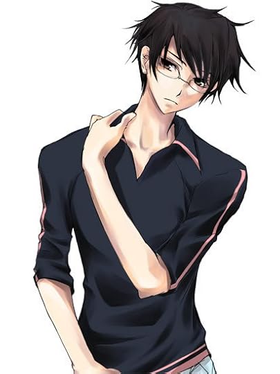 anime guy with black hair and brown eyes