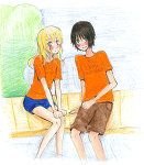 percy and annabeth on a dock