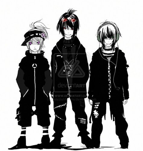 Anime Boys in Black