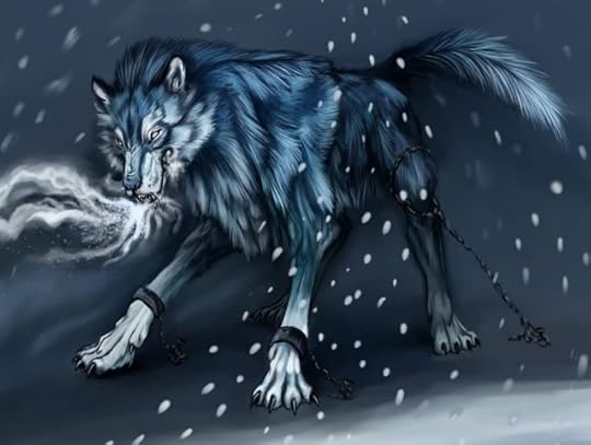 blue wolf,black wolf,anime wolf,wolf