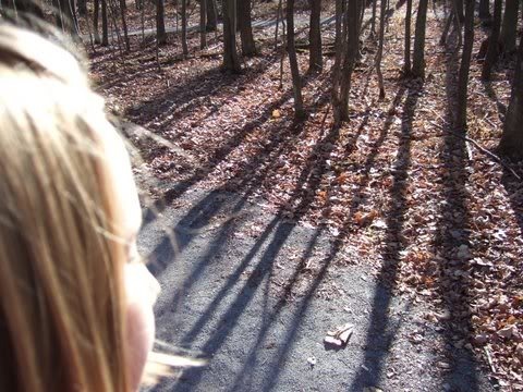 elk ed place trees with sarah's head in shot on accindent
