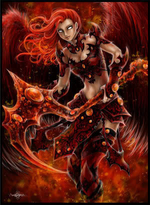 red fire girl Pictures, Images and Photos