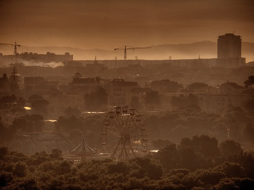 post-apocalyptic luna park Pictures, Images and Photos