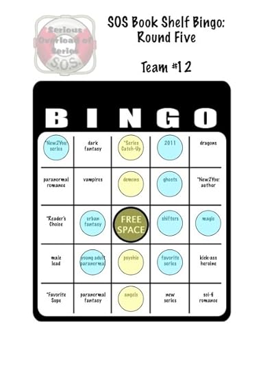 SOS book shelf bingo card