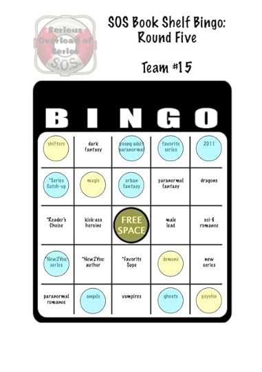 SOS book shelf bingo card