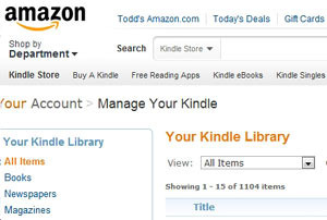 Books in Amazon as of 8/11/2012