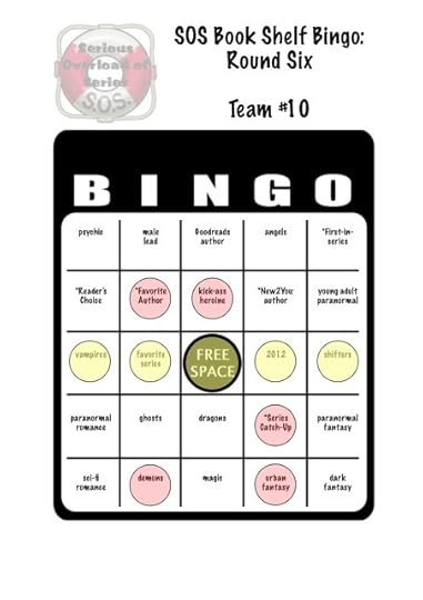SOS book shelf bingo card