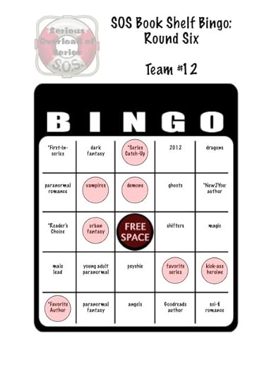 SOS book shelf bingo card
