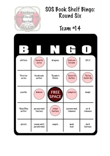 SOS book shelf bingo card