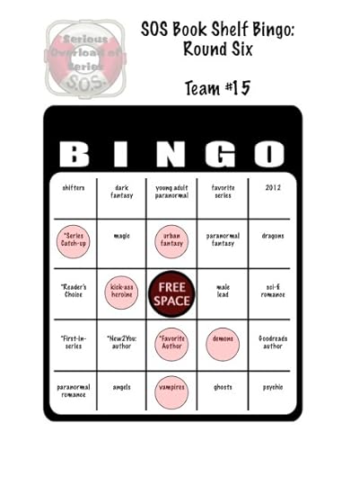SOS book shelf bingo card