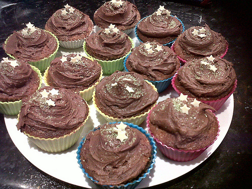 Mint Choc Chip Cupcakes