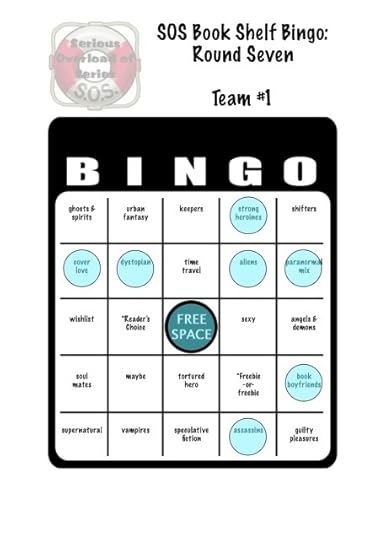SOS book shelf bingo card