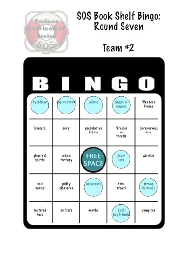 SOS book shelf bingo card