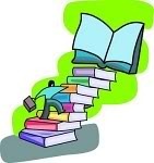 mountain of books photo: Man Climbing Mountain of Books MAnClimbingStackBooks.jpg