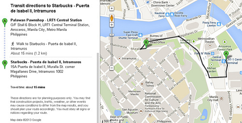 LRT 1 Central Station to Starbucks Intramuros