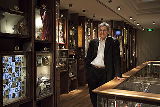 Orhan Pamuk inside The Museum of Innocence