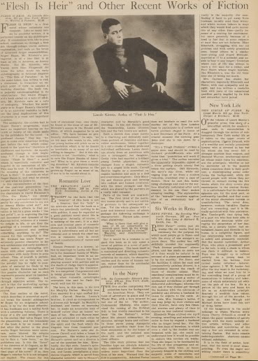 Review of Novel in Vintage Newspaper