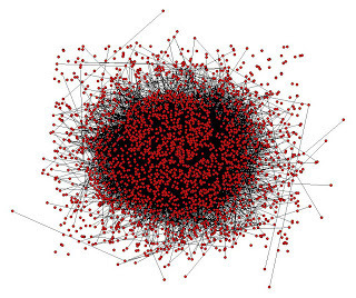 depiction of a complex network