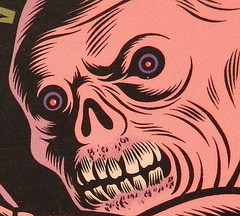 Closer detail of alien's face