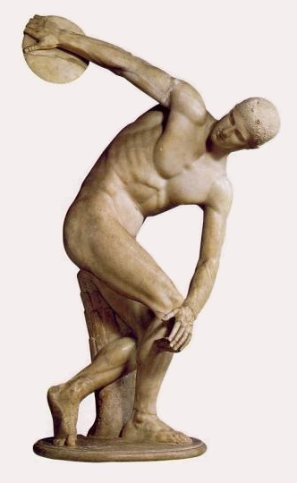 Discobolus copy from Myron original