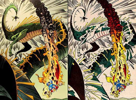 Thor Omnibus coloring: Christine Scheele vs. Steve Oliffe