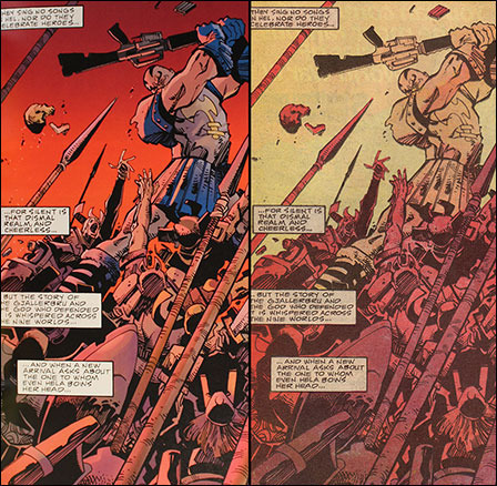 Thor Omnibus coloring: Christine Scheele vs. Steve Oliffe