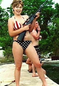 Sarah Palin in an American Flag bikini