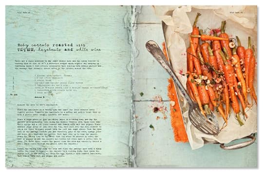 Baby carrots roasted with thyme, hazelnuts and white wine - from What Katie Ate p.206