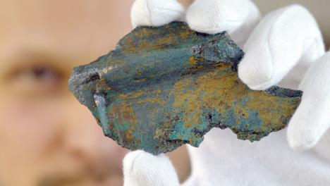 File photo of a recent bit of the statue found by archaeologists. Photo: DPA