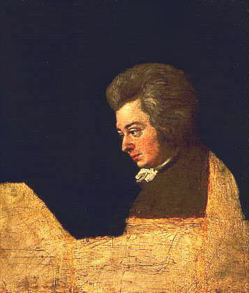 Unfinished portrait of Mozart