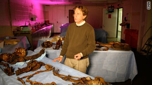 Ronn Wade, with samples from the Burns Collection, mummified a dead rat for his ninth-grade science project.